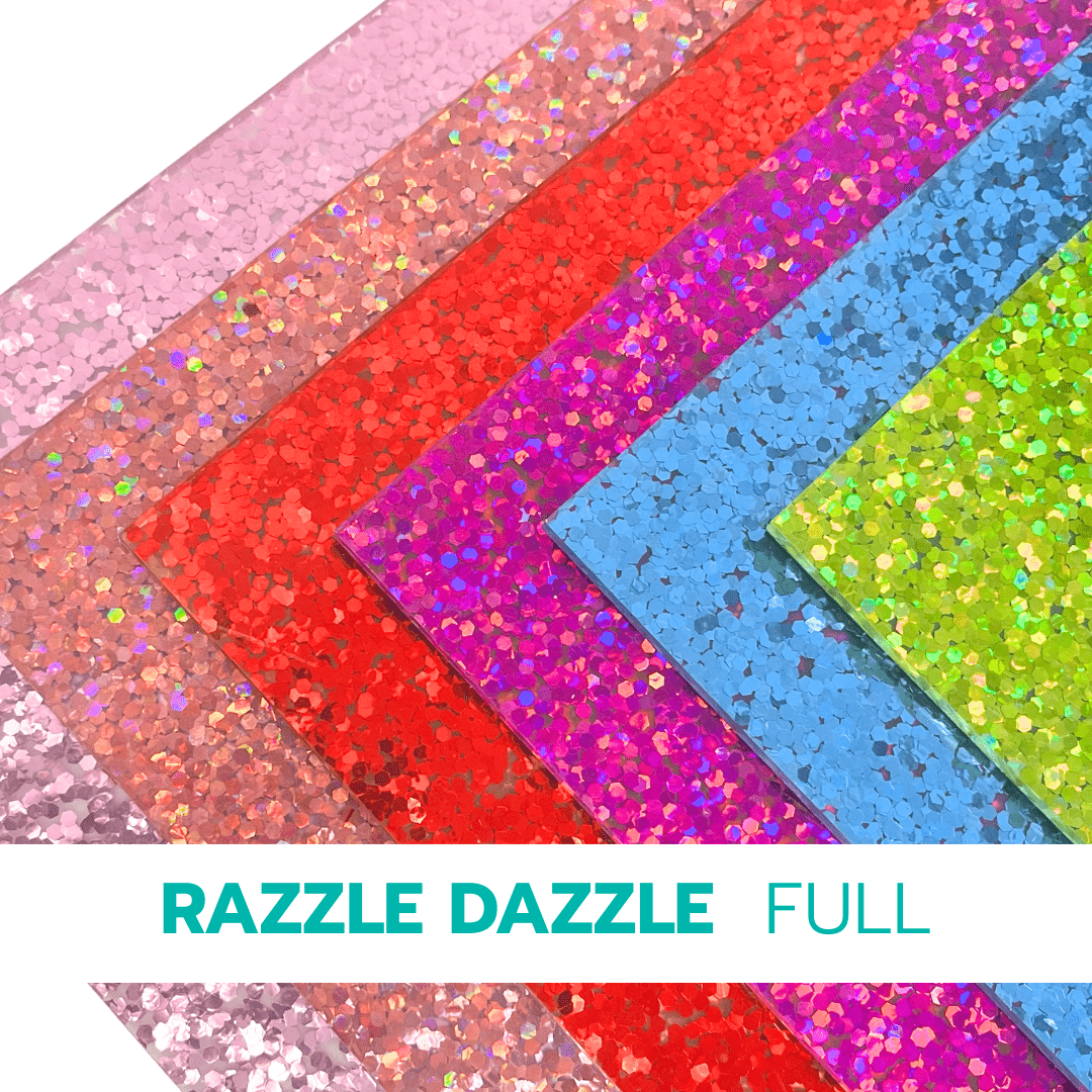 Razzle Dazzle Glitter Cast Acrylic Sheets | 1/8" | 48" X 96" - Acrylic Sheets