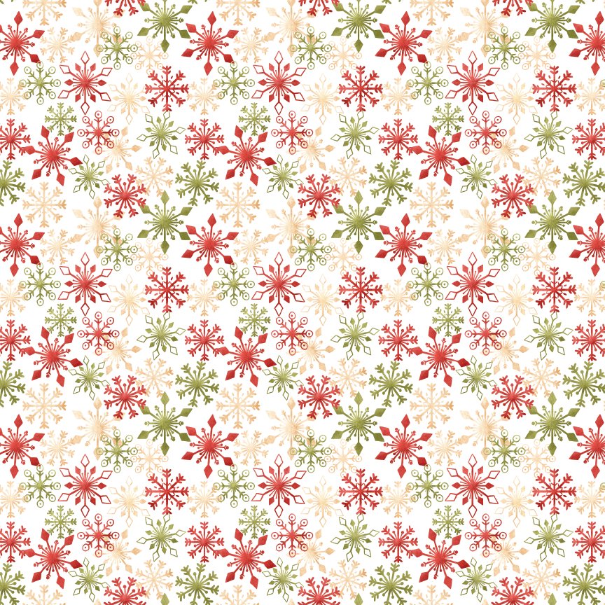 Red Green Gold Snowflakes Pattern Acrylic Sheets - CMB Pattern Acrylic