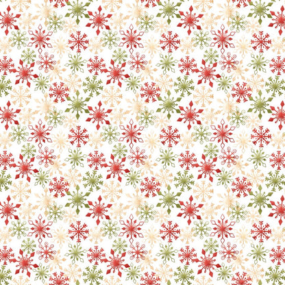 Red Green Gold Snowflakes Pattern Acrylic Sheets - CMB Pattern Acrylic