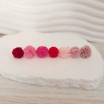 Red & Pink 12mm Lace Stud Topper (Choice of Color), 3 Pairs, Stud 134 - 140 - 