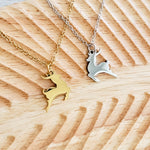 Reindeer Necklace (Silver or Gold), 1 Total, Metal Blank 182 - 