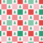 Retro Christmas Checkers & Trees Pattern Acrylic Sheets - CMB Pattern Acrylic