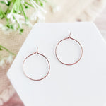 Rose Gold 20mm Round Wine Hoop Stainless Steel Ear Wires, 10 Pieces, Hoop 18 - 