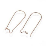 Rose Gold 33mm Kidney Ear Wires, 20 Pieces, Earring Hook 25 - 