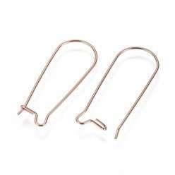 Rose Gold 33mm Kidney Ear Wires, 20 Pieces, Earring Hook 25 - 