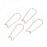 Rose Gold 33mm Kidney Ear Wires, 20 Pieces, Earring Hook 25 - 