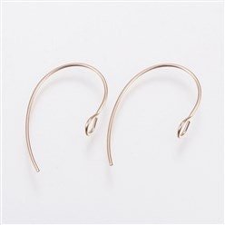 Rose Gold Modern Forward - Facing Stainless Steel Ear Wires, 20 Pieces, Earring Hook 30 - 