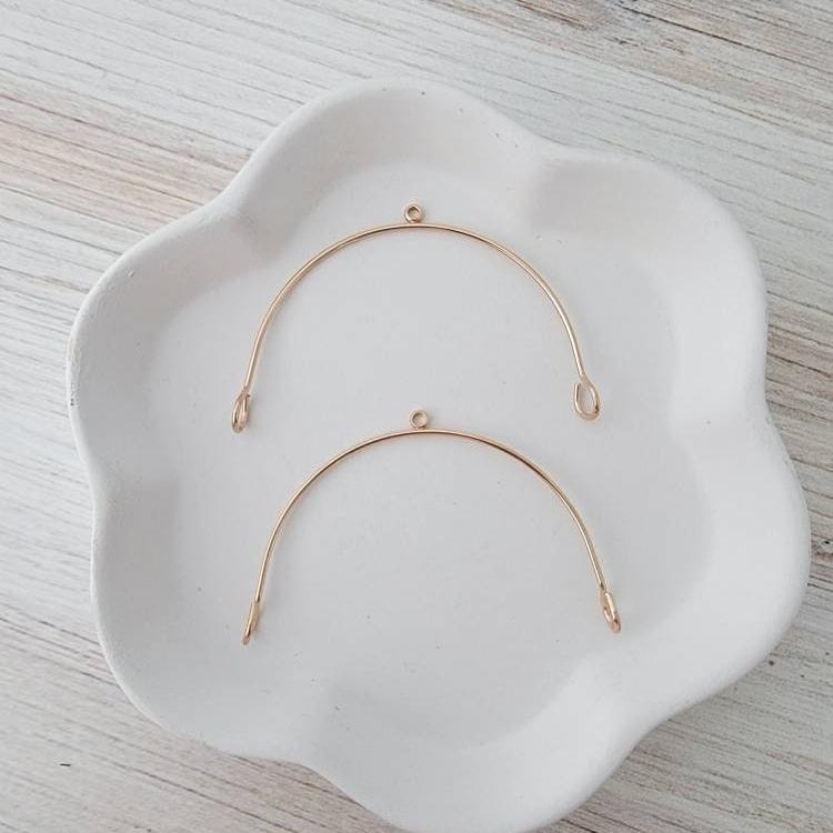 Rose Gold Stainless Steel Large Arches, 10 Pieces, Connector 91 - 
