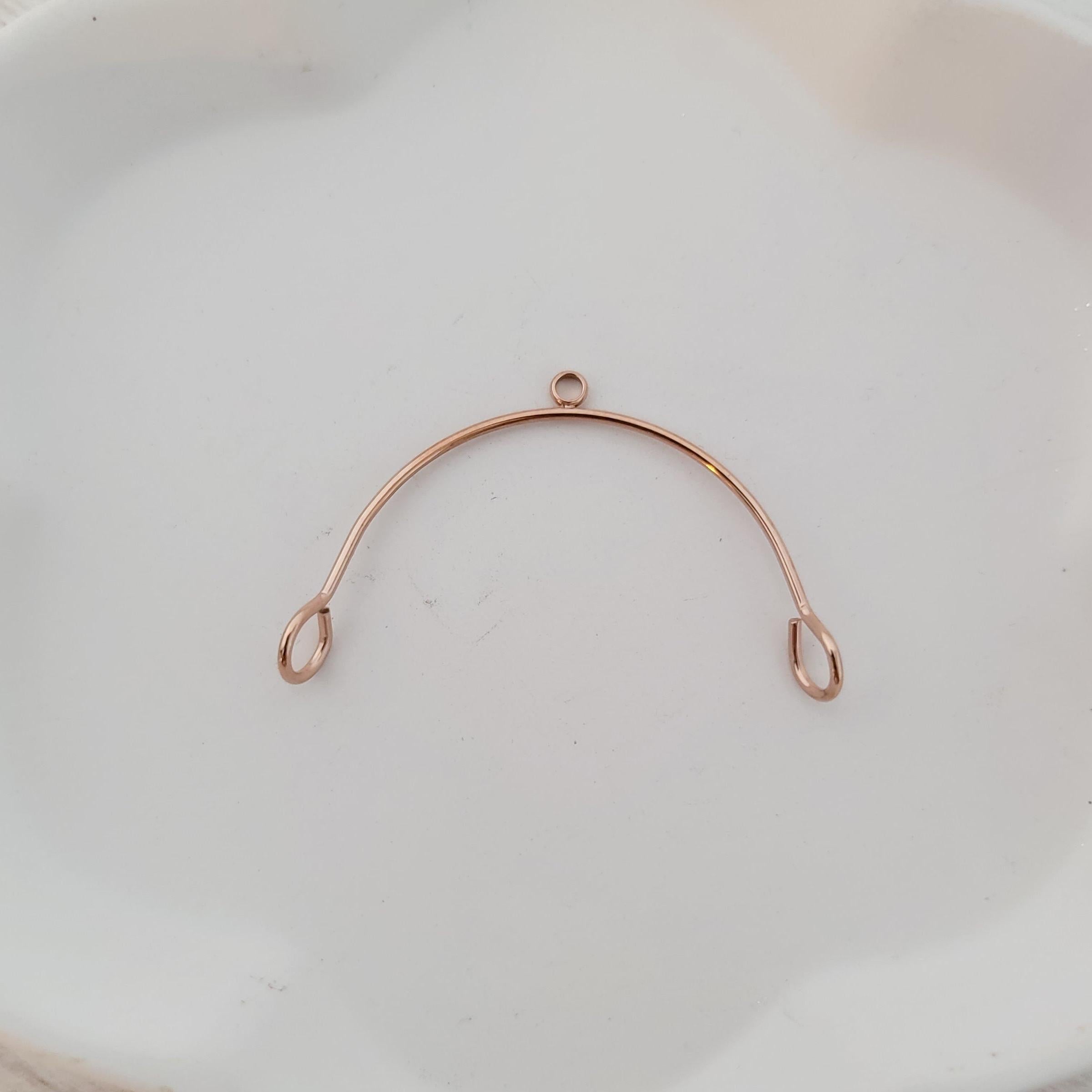 Rose Gold Stainless Steel Medium Arches, 10 Pieces, Connector 82 - 