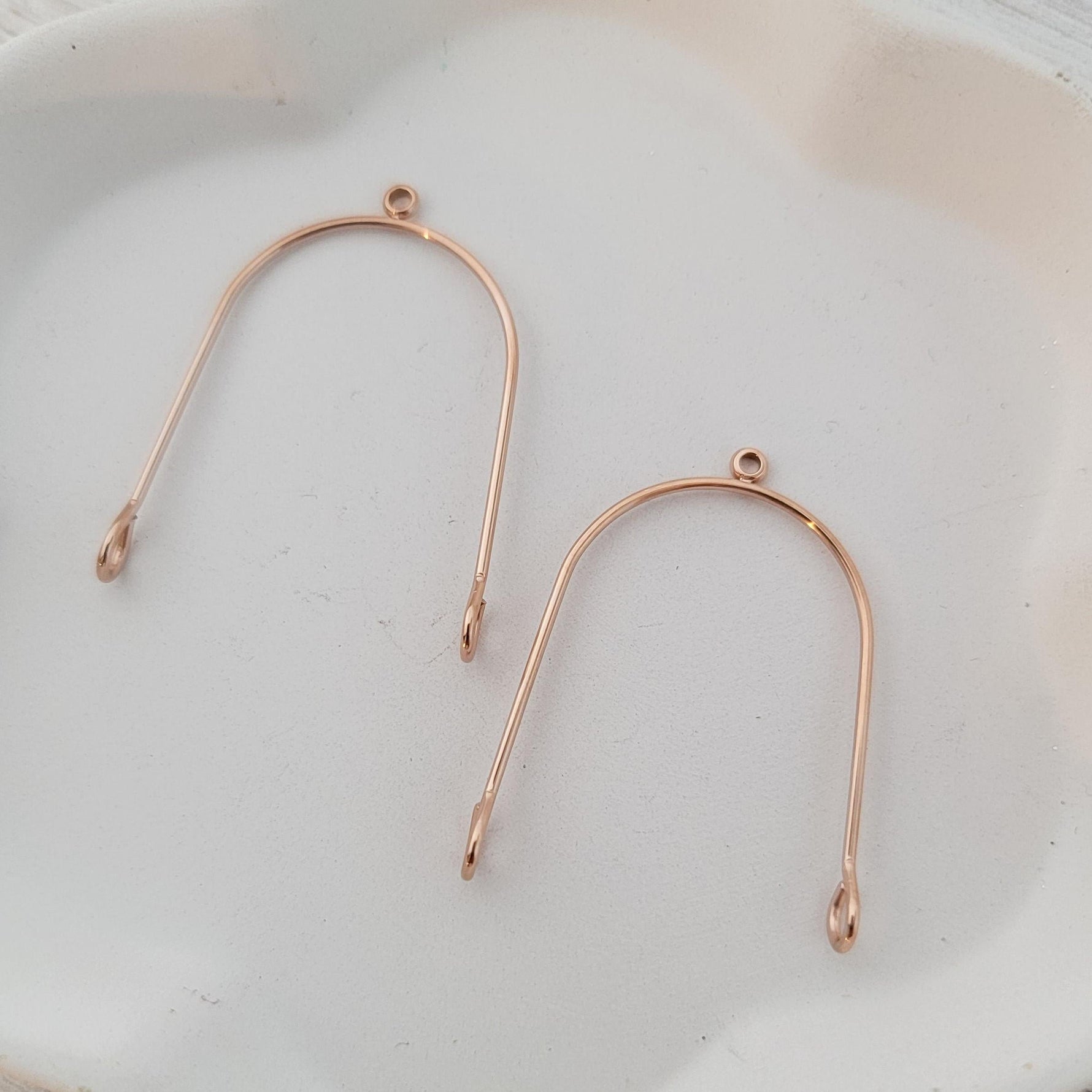 Rose Gold Stainless Steel Small Arches, 10 Pieces, Connector 76 - 