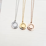 Rotating Circle Necklace (Silver, 14k Gold, or Rose Gold), 1 Total, Metal Blank 9 - 