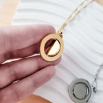 Rotating Circle Necklace (Silver, 14k Gold, or Rose Gold), 1 Total, Metal Blank 9 - 
