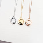 Rotating Circle Necklace (Silver, 14k Gold, or Rose Gold), 1 Total, Metal Blank 9 - 