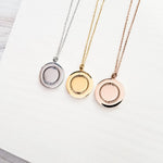 Rotating Circle Necklace (Silver, 14k Gold, or Rose Gold), 1 Total, Metal Blank 9 - 