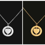 Rotating Heart Necklace (Silver or 14k Gold), 1 Total, Metal Blank 45 - 