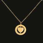 Rotating Heart Necklace (Silver or 14k Gold), 1 Total, Metal Blank 45 - 