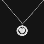Rotating Heart Necklace (Silver or 14k Gold), 1 Total, Metal Blank 45 - 