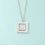 Rotating Square Necklace (Silver or 14k Gold), 1 Total, Metal Blank 46 - 