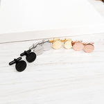 Round Cufflinks (Choice of Color), 1 Pair Total, Metal Blank 12 - 