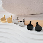 Round Cufflinks (Choice of Color), 1 Pair Total, Metal Blank 12 - 