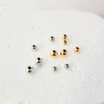 Round Spacer Beads (Silver or Gold, Diameter of 4mm, 5mm, or 6mm), 50 Pieces, Metal Blank 156 - 