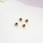 Round Spacer Beads (Silver or Gold, Diameter of 4mm, 5mm, or 6mm), 50 Pieces, Metal Blank 156 - 
