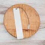 Rounded Rectangle Solid Bookmark (Silver), Includes Tassel Charm, 1 Piece, Metal Blank 129 - 