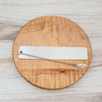 Rounded Rectangle Solid Bookmark (Silver), Includes Tassel Charm, 1 Piece, Metal Blank 129 - 