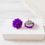 Royal Purple 15mm Small Seed Bead Topper, 1 Pair, Seed Bead 38 - 