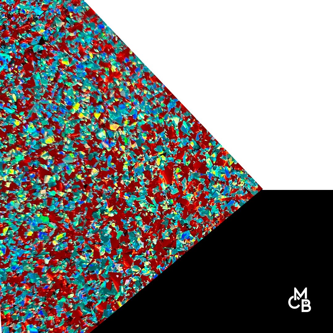 Ruby Reef Flake Glitter Cast Acrylic | Glitter Acrylic Sheet | CMB Acrylic