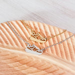 Running Shoe Necklace (Silver or Gold), 1 Total, Metal Blank 106 - 