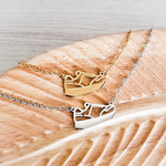 Running Shoe Necklace (Silver or Gold), 1 Total, Metal Blank 106 - 