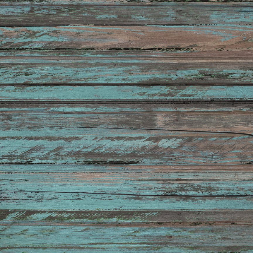 Rustic Wood Teal Walnut Live Edge Coffee Table Slat Design Mid