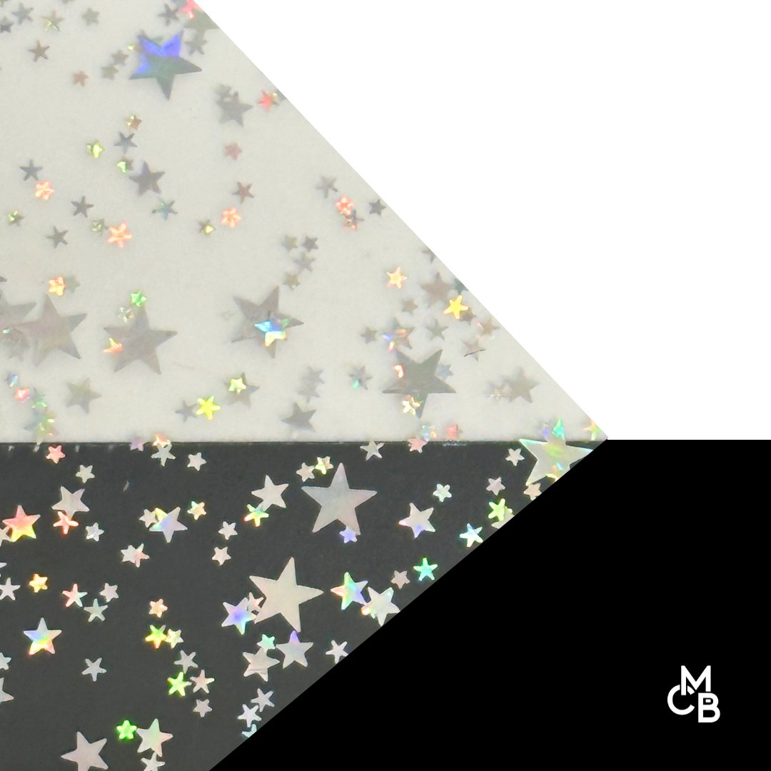 Scattered Stars Shaped Glitter Cast Acrylic | Glitter Acrylic Sheet | CMB Acrylic