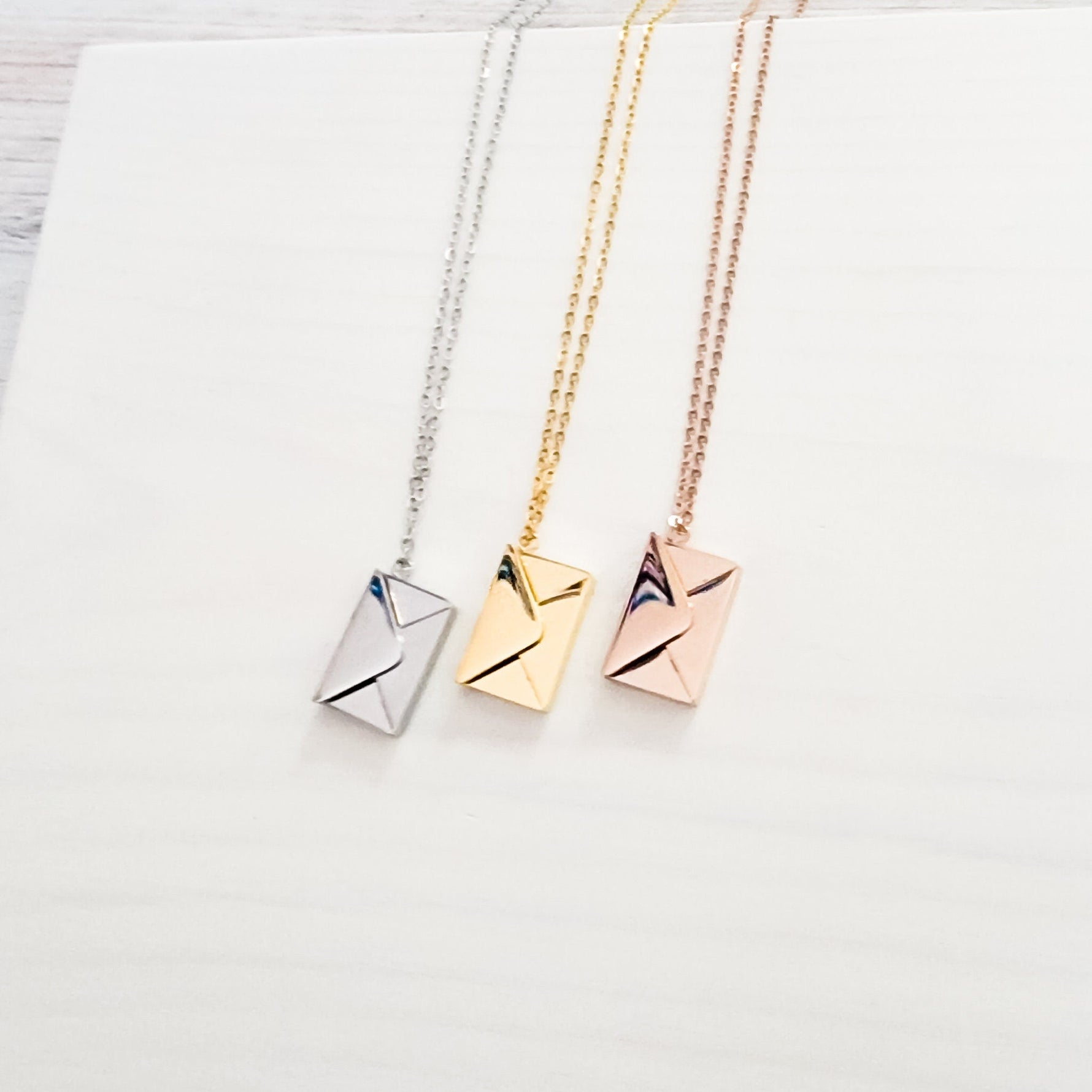 Secret Letter Necklace (Silver, Gold, Rose Gold, or Black) and Optional Extra Letters, 1 Total, Metal Blank 26 - 