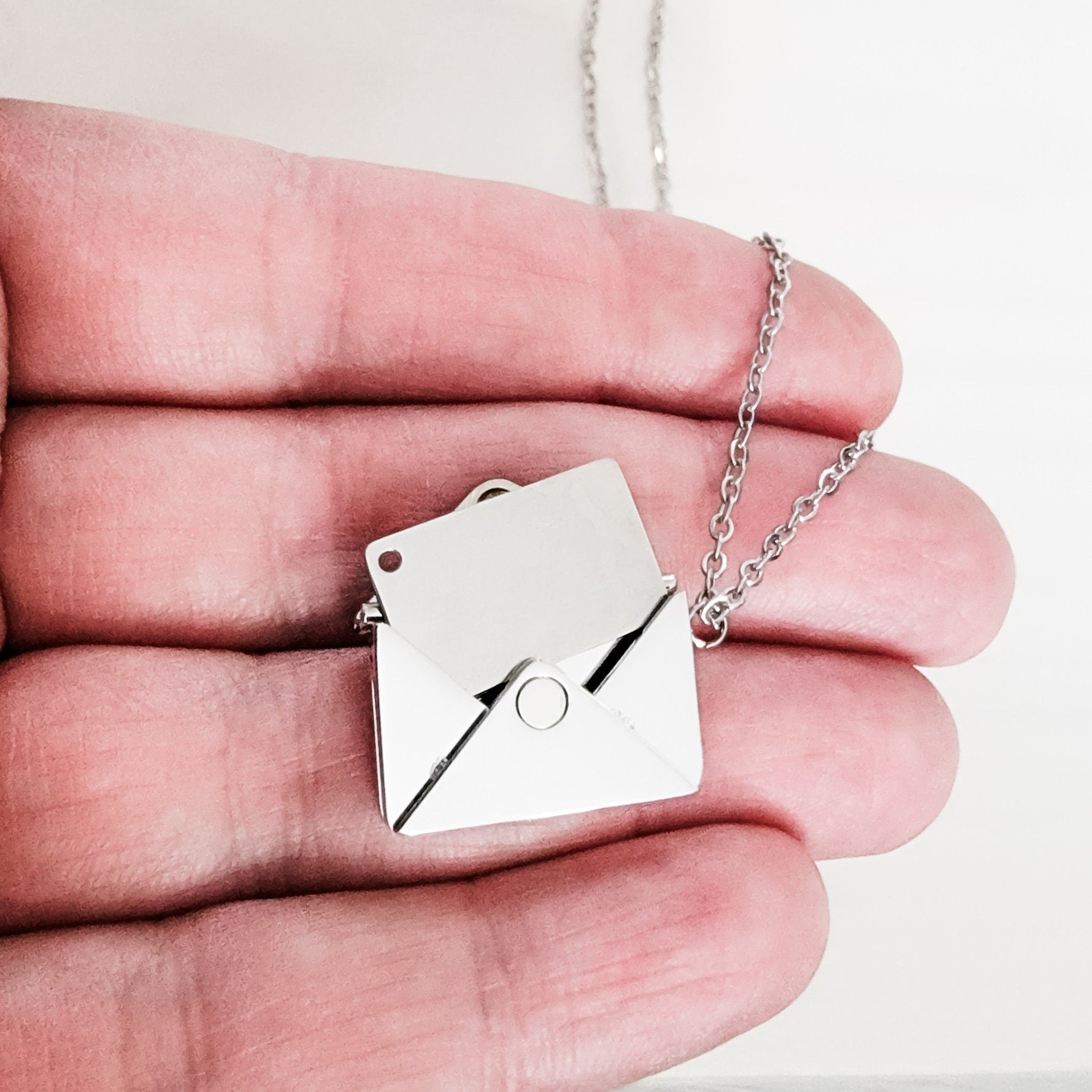 Secret Letter Necklace (Silver, Gold, Rose Gold, or Black) and Optional Extra Letters, 1 Total, Metal Blank 26 - 