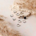 Silver 12mm Stainless Steel Charm Bezels, 10 Pieces, Charm 50 - 