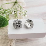 Silver 15mm Small Seed Bead Topper, 1 Pair, Seed Bead 30 - 