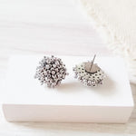 Silver 15mm Small Seed Bead Topper, 1 Pair, Seed Bead 30 - 