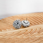 Silver 15mm Small Seed Bead Topper, 1 Pair, Seed Bead 30 - 