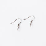 Silver Classic Forward - Facing Stainless Ear Wires, 20 Pieces, Earring Hook 10 - 