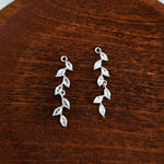 Silver Cubic Zirconia Cascading Pendant, 10 Pieces, Charm 26 - 