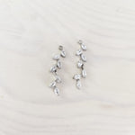 Silver Cubic Zirconia Cascading Pendant, 10 Pieces, Charm 26 - 