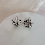 Silver Gift Box Stainless Steel Bow Stud Connector, 1 Pair, Bow 23 - 