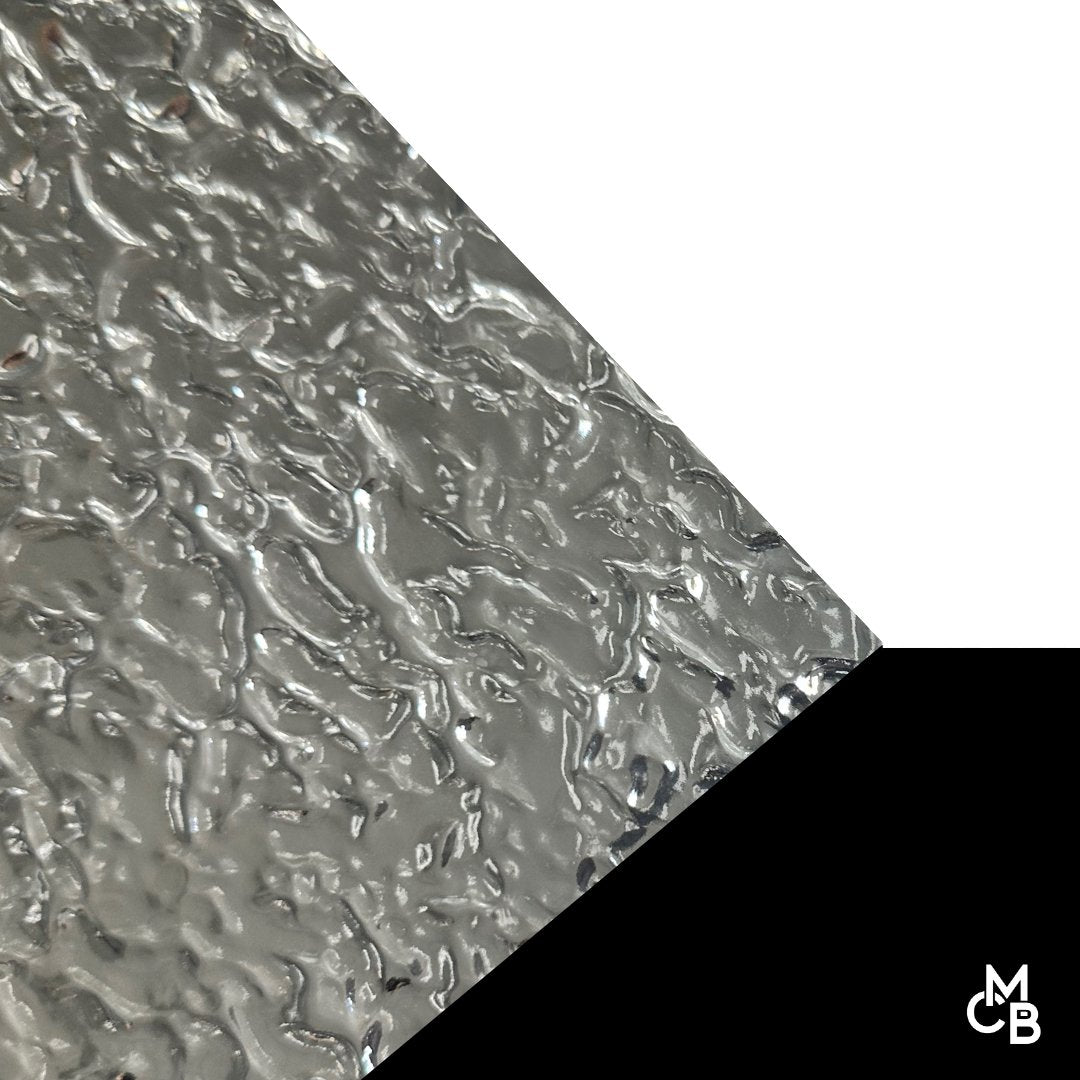 Silver Glacier Textured Mirror Acrylic | Mirror Acrylic Sheet | CMB Acrylic
