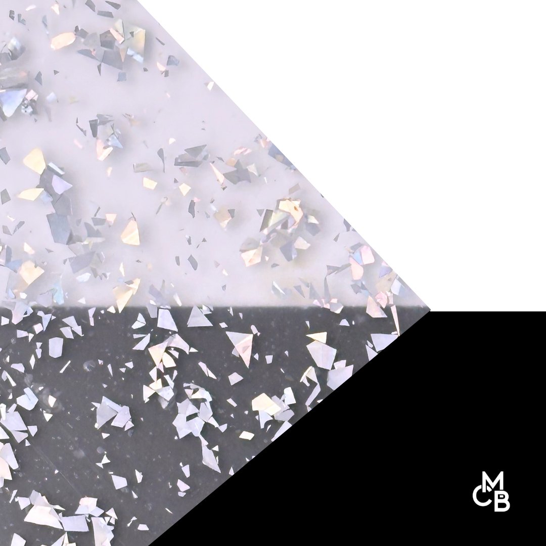 Silver Holographic Flake Glitter Cast Acrylic | Glitter Acrylic Sheet | CMB Acrylic