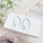 Silver Large Loop V Ear Wires (5mm Surgical Stainless Steel Marquise Hooks), 20 Pieces, Earring Hook 58 - 