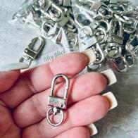 Silver Mini Lobster Claw Swivel Clasps, 25 Pieces, KT 1 - 