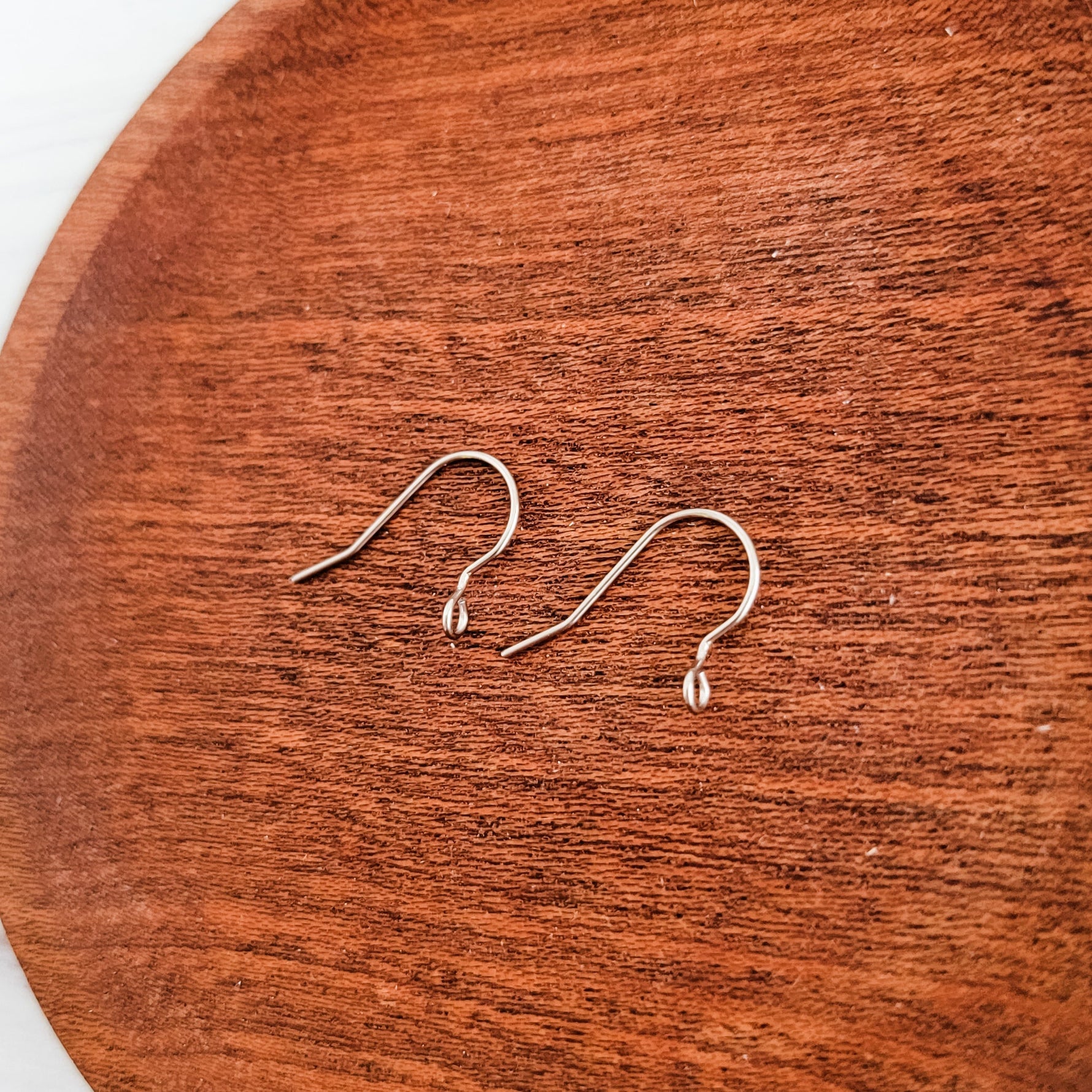 Silver Modern Forward - Facing Stainless Steel Ear Wires, 20 Pieces, Earring Hook 2 - 