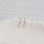 Silver Modern Forward - Facing Stainless Steel Ear Wires, 20 Pieces, Earring Hook 2 - 